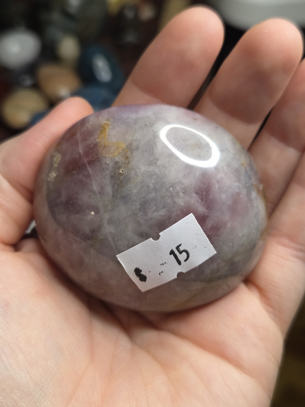 Pink Tourmaline Palmstone - Picture 16 of 16